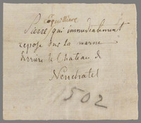 L 00105
<br/>
Label met opschrift
<br/>
<em>Saussure, Horace-Bénédict de (1740-1799)</em>